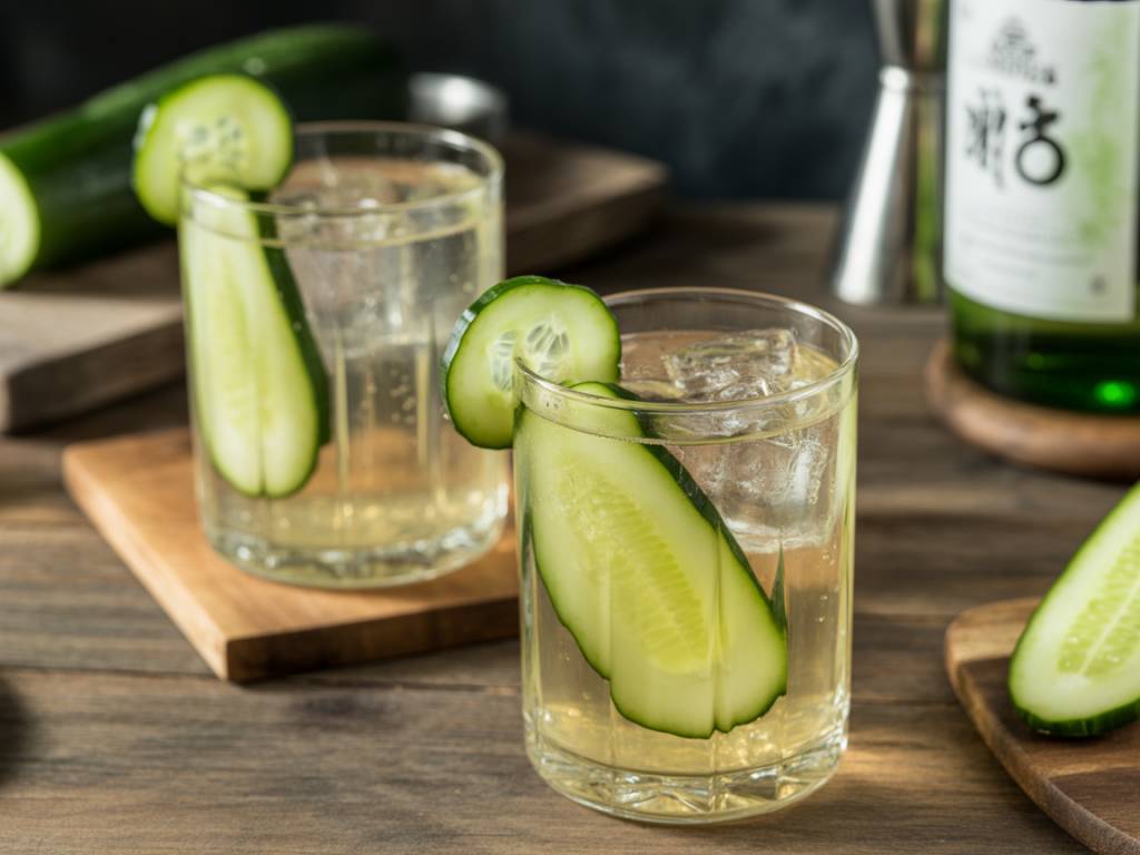Elevating refreshment with cucumber sake cocktails
